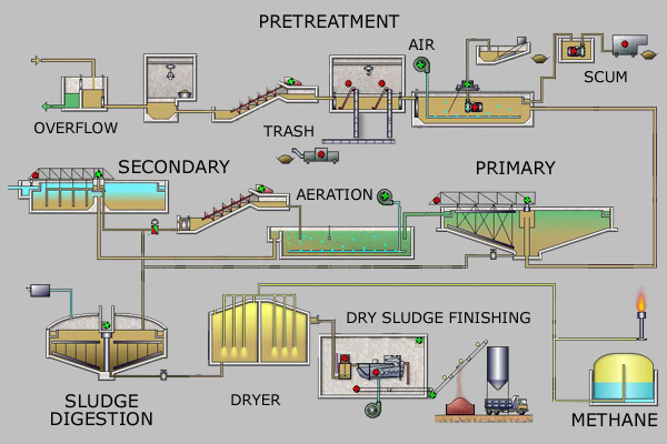 Steps of a Wastewater Treatment Plant